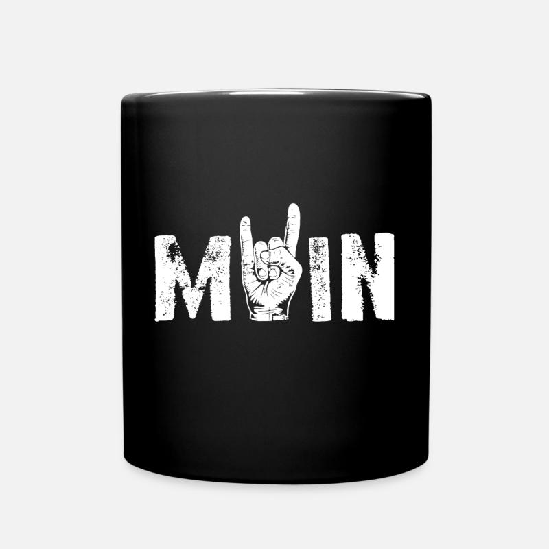 MOIN Rock 'n' Roll Gruß Norden - Tasse einfarbig - Schwarz