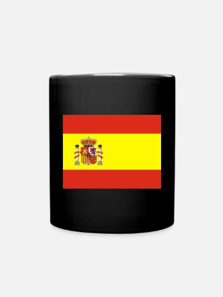 Spanische Flagge - Tasse einfarbig - Schwarz