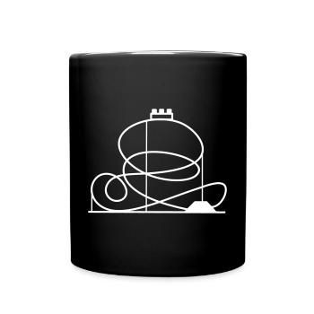 Achterbahn - Tasse einfarbig - Schwarz - Vorne