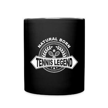 Natural Born Tennis Legend - dicton drôle - Mug uni - noir - Devant