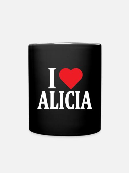 T-shirt J’adore Alicia t-shirt idée cadeau - Mug uni - noir