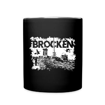 Harz Brocken Wandern - Tasse einfarbig - Schwarz - Vorne