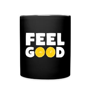 FEEL GOOD Lemons - Full Colour Mug - black - Front
