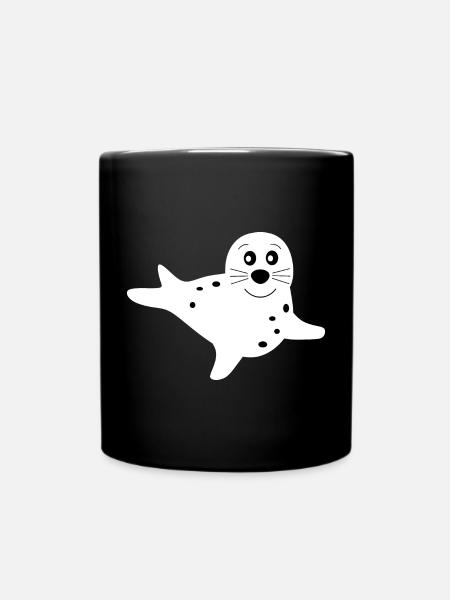 phoque phoque blanc phoques phoques animaux - Mug uni - noir