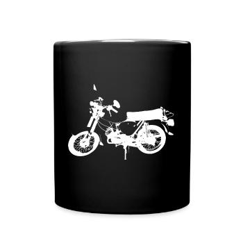 Simson S51 weiß - Tasse einfarbig - Schwarz - Vorne