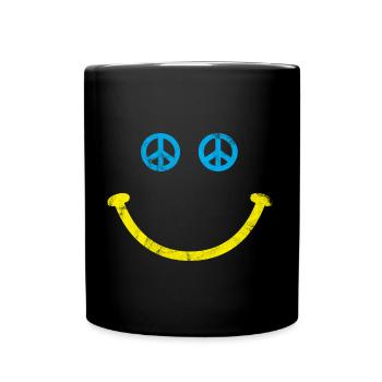 Peace Freedom - Full Colour Mug - black - Front