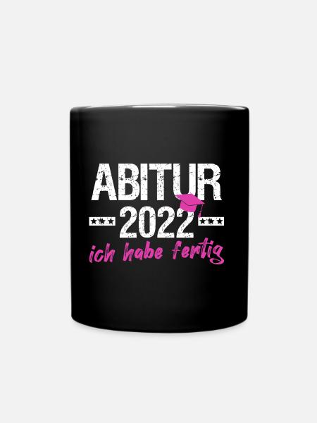 Abi 2022 - Abitur 2022 Geschenk - Tasse einfarbig - Schwarz