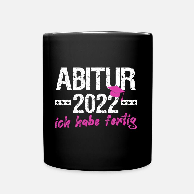 Abi 2022 - Abitur 2022 Geschenk - Tasse einfarbig - Schwarz