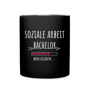 Soziale Arbeit Bachelor Studium Student Geschenk - Tasse einfarbig - Schwarz - Vorne
