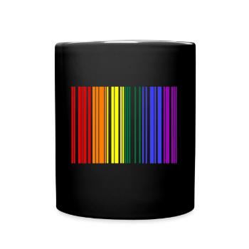 Code-barres arc-en-ciel - Mug uni - noir - Devant
