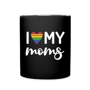 Ich liebe meine Mütter - Tasse einfarbig - Schwarz - Vorne