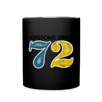 Retro 72 Duo in Ink Texture - Full Colour Mug - black - Front
