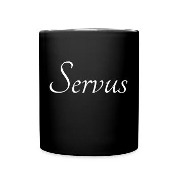 servus Servus - Tasse einfarbig - Schwarz - Vorne