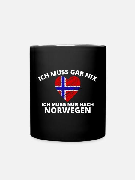 Norwegen - Tasse einfarbig - Schwarz