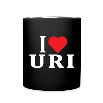 T-Shirt Ich liebe Uri T-Shirt Sardinien Geschenkidee - Tasse einfarbig - Schwarz - Vorne