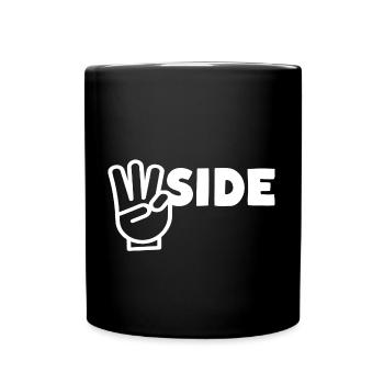 Westside W Fingerzeichen - Tasse einfarbig - Schwarz - Vorne