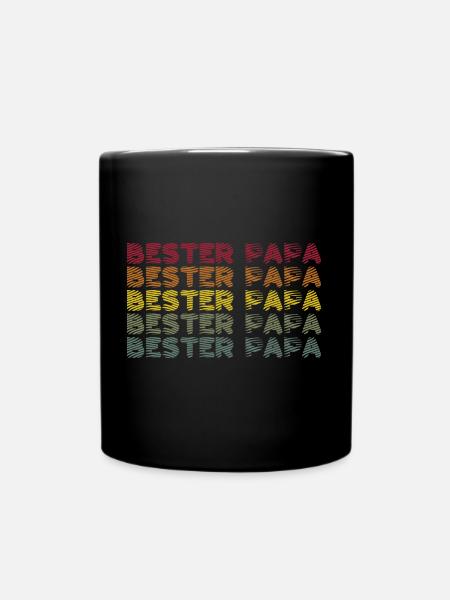 Bester Papa - Tasse einfarbig - Schwarz