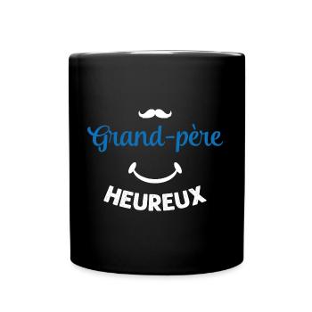 Cadeau drôle grand-père heureux - Mug uni - noir - Devant