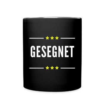 Gesegnet - Tasse einfarbig - Schwarz - Vorne