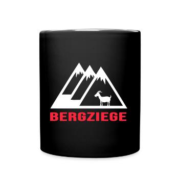 bergziege alpin bergwandern bergziel via ferrata - Tasse einfarbig - Schwarz - Vorne