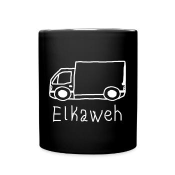 Elkaweh / LKW / Kinder / Schule / Bildwitz - Tasse einfarbig - Schwarz - Vorne