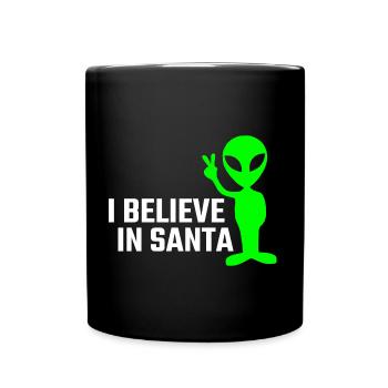 Alien Lustig - Tasse einfarbig - Schwarz - Vorne