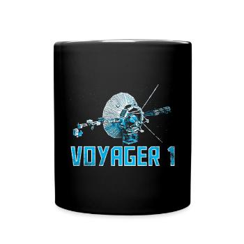 Voyager 1 Space Probe - Full Colour Mug - black - Front