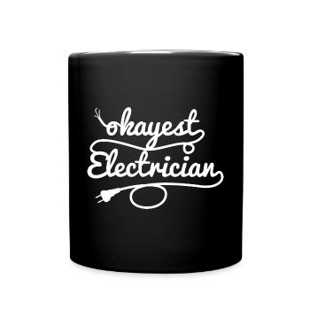 Mittelmäßiger Elektriker - Tasse einfarbig - Schwarz - Vorne