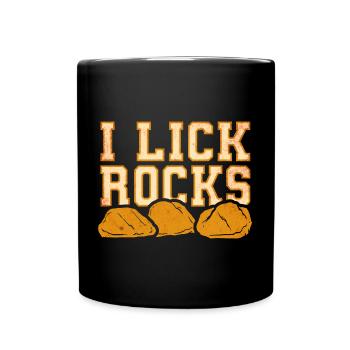 Je lèche des pierres - Géologue - Mug uni - noir - Devant