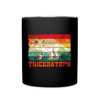 Tricératops Dinosaures - Mug uni - noir - Devant