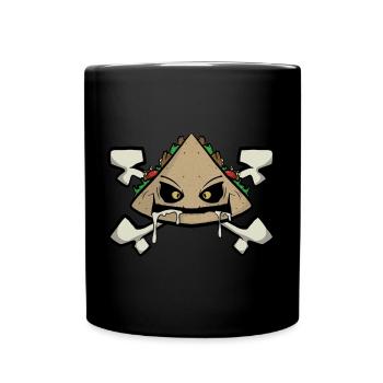 Funny Comic Kebab Kebab Fast Food Snack Fun - Full Colour Mug - black - Front