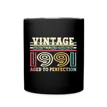 Septembre Né 1991 31ème anniversaire Cadeau - Mug uni - noir - Devant
