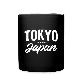 Tokyo Japan Schriftzug - Tasse einfarbig - Schwarz - Vorne