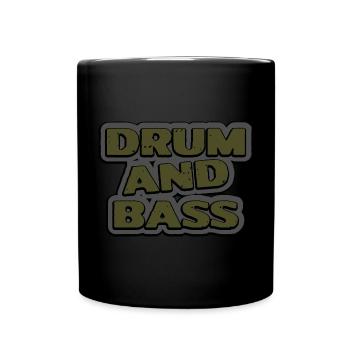 Drum and Bass dunkel - Tasse einfarbig - Schwarz - Vorne