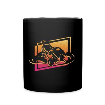 Go-Kart Go Kart Driver Go-Kart Motorsport - Full Colour Mug - black - Front