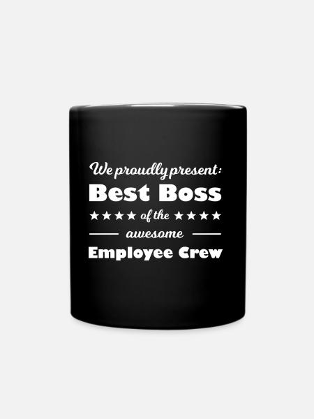 Mein bester Chef - Tasse einfarbig - Schwarz