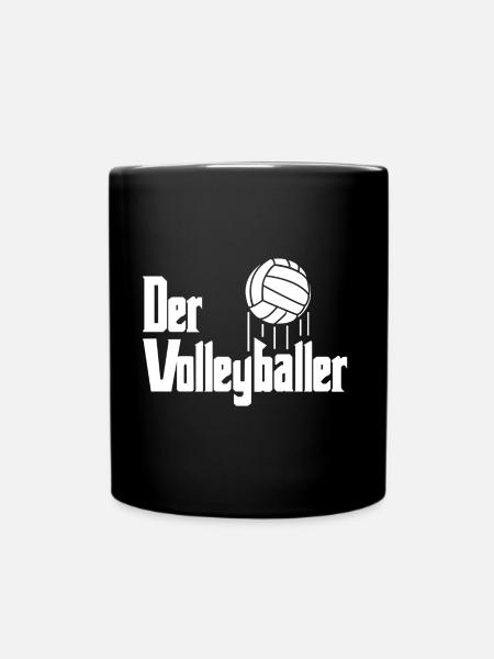 Volleyball Motiv Volleyballer - Tasse einfarbig - Schwarz