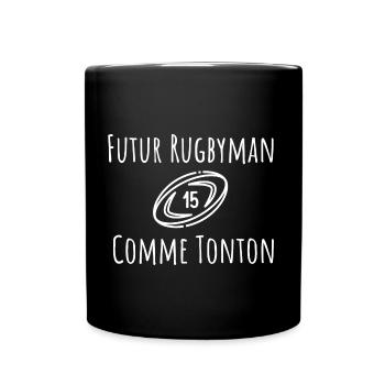 Zukünftiger Rugbyspieler als Uncle Gift Bebe Rugby - Tasse einfarbig - Schwarz - Vorne