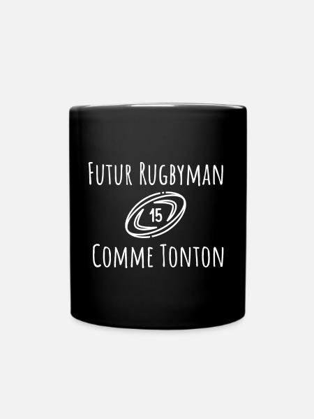 Futur Rugbyman Comme Tonton Cadeau Bebe Rugby - Mug uni - noir