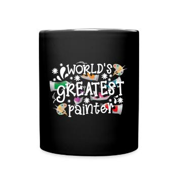 Colors Work Master Painter - Full Colour Mug - black - Front
