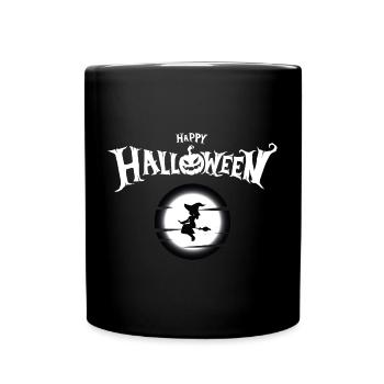 Mondhexe Halloween - Tasse einfarbig - Schwarz - Vorne