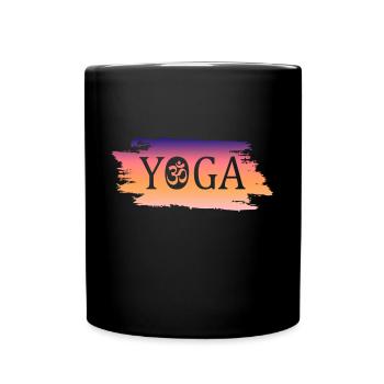 Yoga yoga - Tasse einfarbig - Schwarz - Vorne