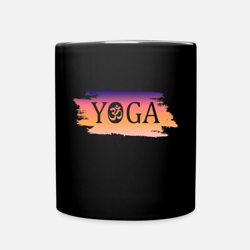Yoga yoga - Tasse einfarbig - Schwarz