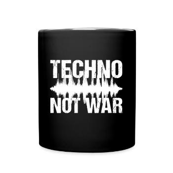 Techno Pas Guerre Paix Musique Techno - Mug uni - noir - Devant