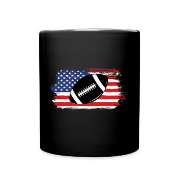Football américain USA Flag US Football - Mug uni - noir - Devant