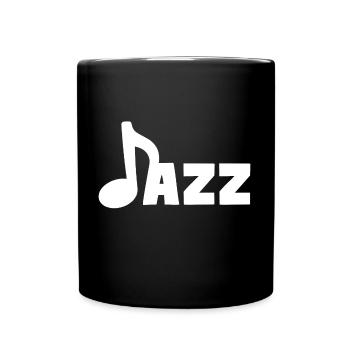 Jazz Musiknote Jazz Soul Blues Musik - Tasse einfarbig - Schwarz - Vorne