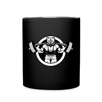 Pas de jours de congé culturiste disant Barbell - Mug uni - noir - Devant