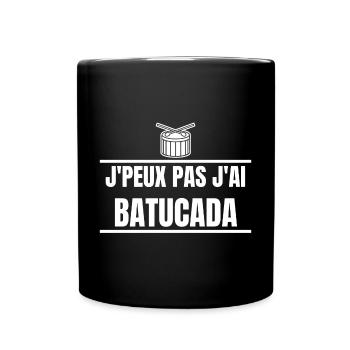 batucada, samba, carnaval de rio, percussion - Mug uni - noir - Devant