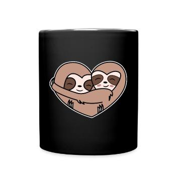 paresseux animal habitant de la jungle zoo mammifère - Mug uni - noir - Devant