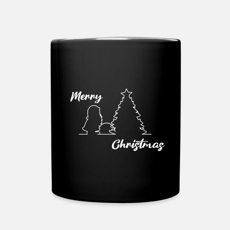 Père Noël sur l’arbre, Joyeux Noël, Noël - Mug uni - noir